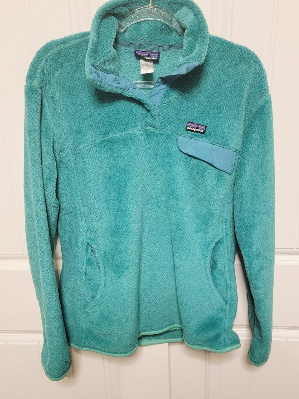 Patagonia Womens Size XL Re-Tool Snap T Polartec Fleece Pullover Teal